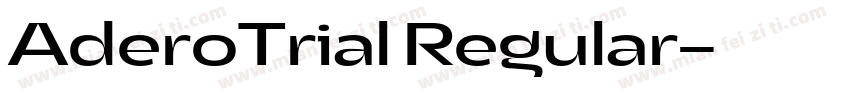 AderoTrial Regular字体转换